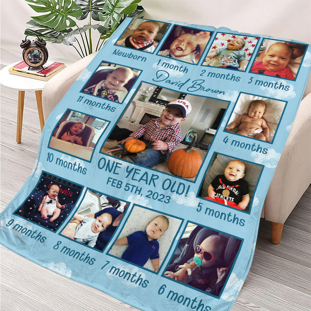 Ein Jahr alte Decke - personalisierte Decke