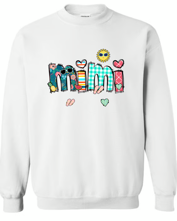 Custom Grandma Summer Holiday Shirt, Nickname And Kids Summer Trend T-Shirt