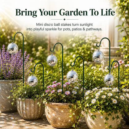 45% OFF🔥🪩Sparkling Disco Garden Stakes – Reflective Dancing Light Decor For Plants, Patio & Yard🏡
