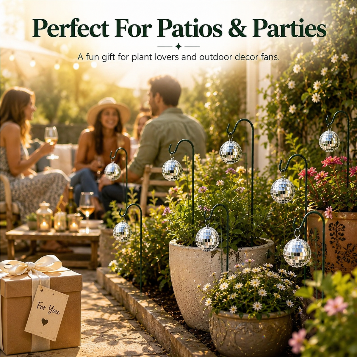 45% OFF🔥🪩Sparkling Disco Garden Stakes – Reflective Dancing Light Decor For Plants, Patio & Yard🏡