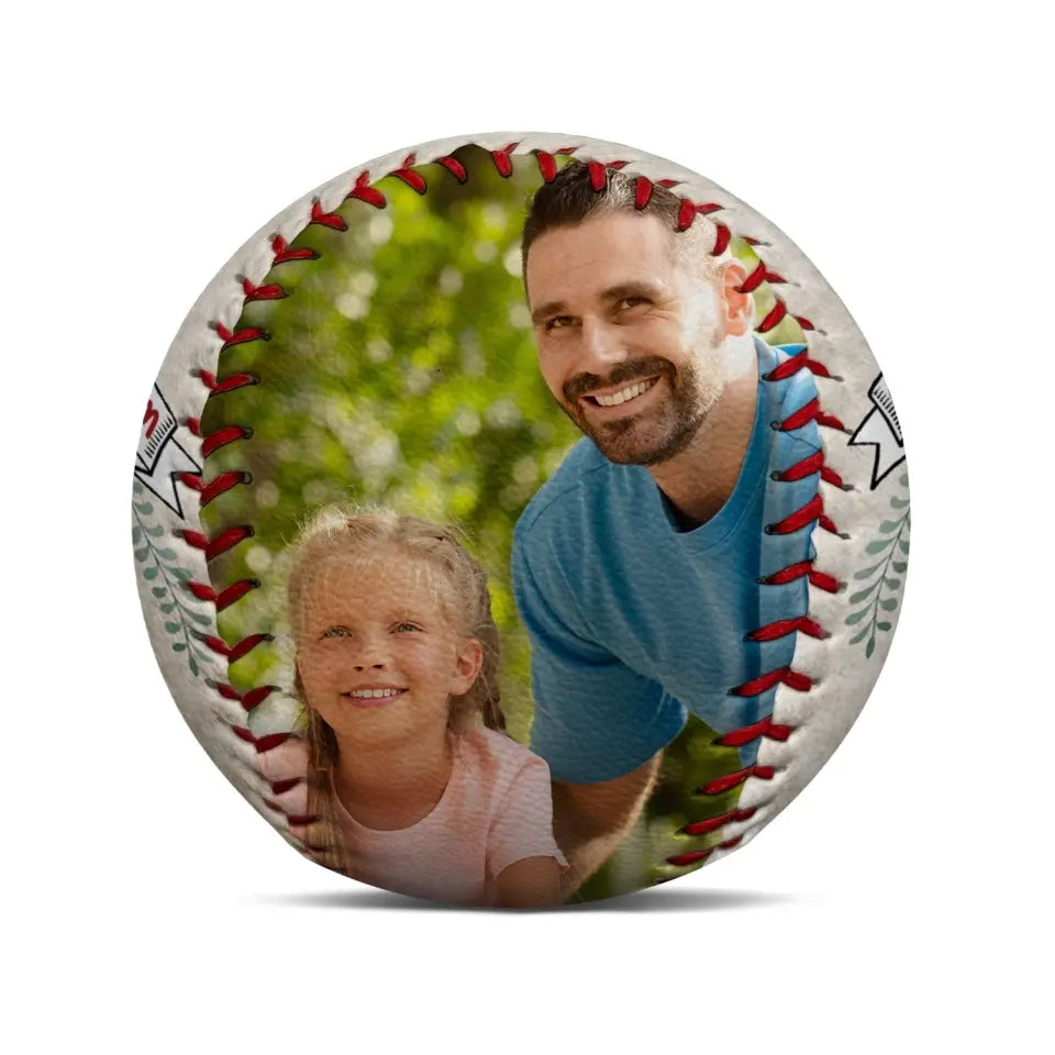 Custom Photo Happy Father's Day - Personalized Baseball