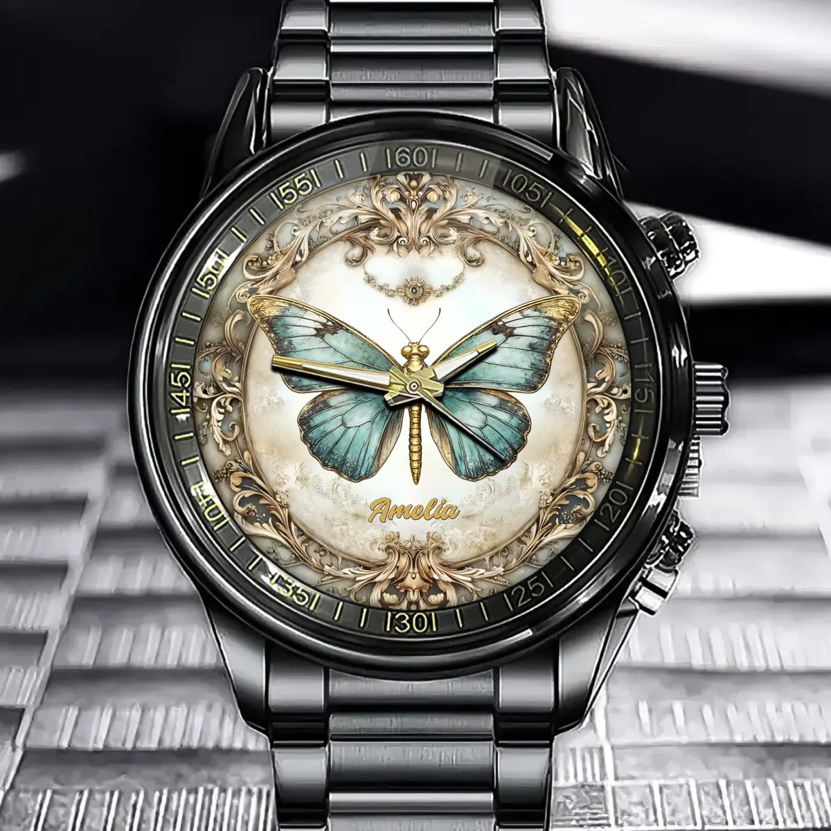 Custom Name Vintage Butterfly Watch - The Perfect Gift for Your Loved One