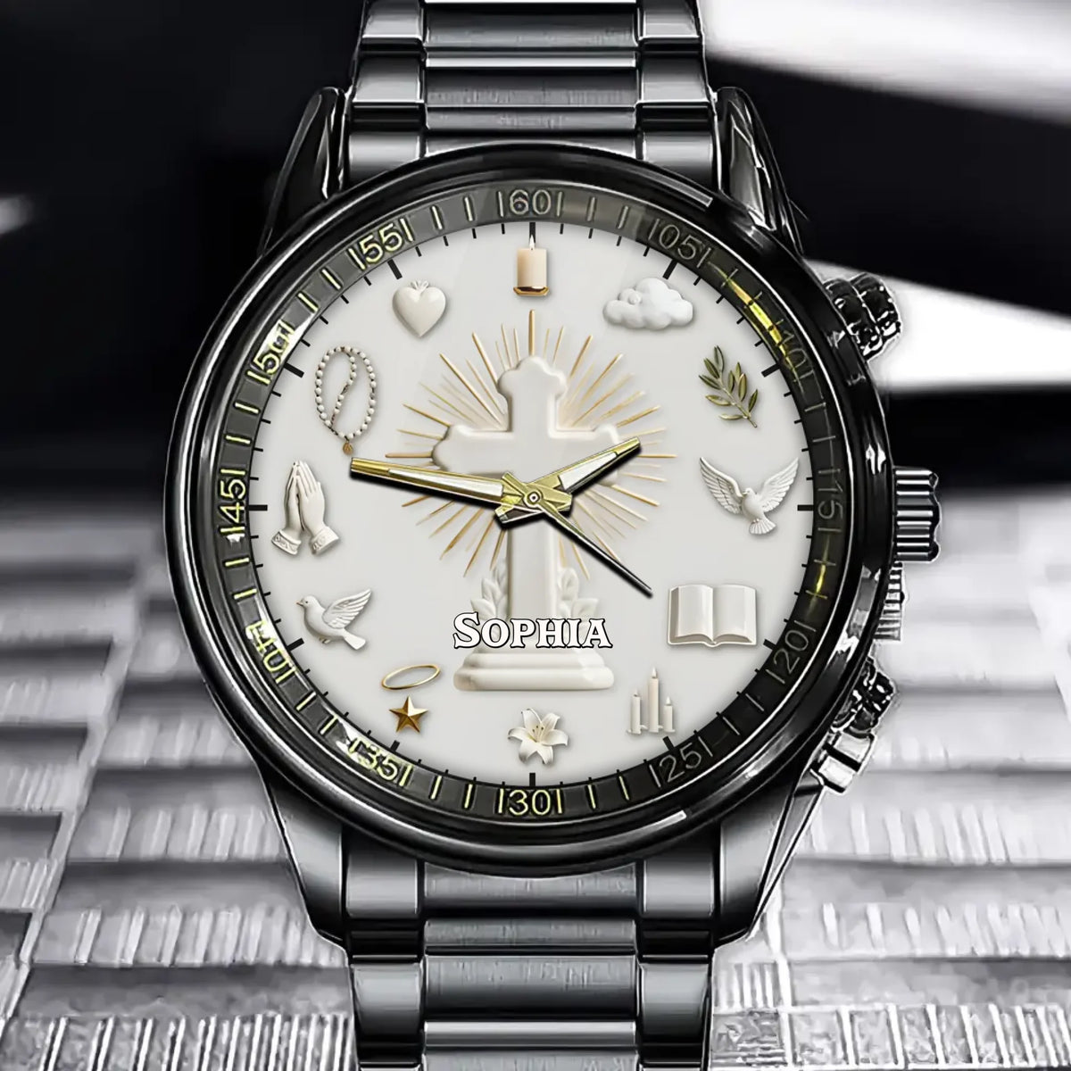 Faith Over Fear - Personalized Christian Hand Watch