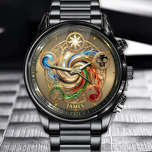 Personalized Elemental Sigil Watch - Gift for Fantasy & RPG Fans