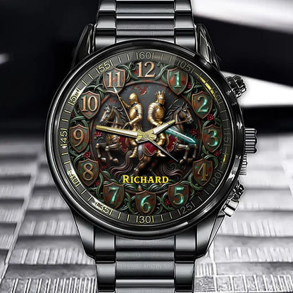 Personalized Medieval Knight Watch - A Gift For Fantasy And History Lovers