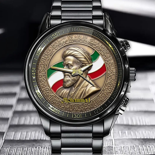 Personalized Iranian Leader Commemorative Watch - Custom Your Name Inheriting The National Will