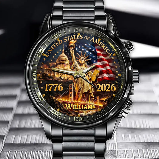 Personalized American Pride Watch – Commemorative 1776 2026