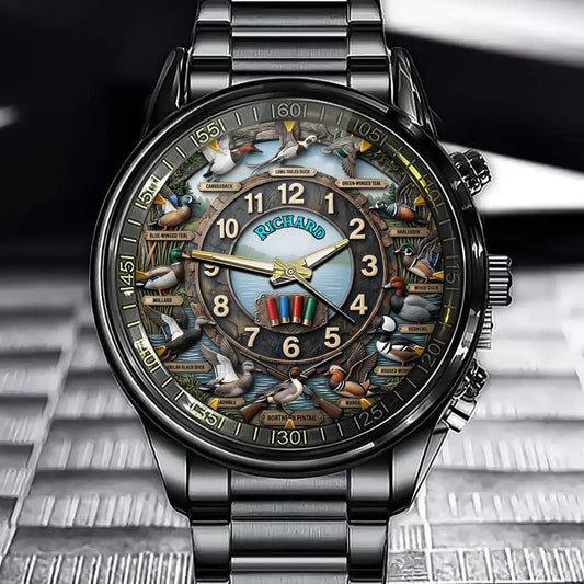 Personalized Duck Hunting Watch with Name – Perfect Gift for Hunters