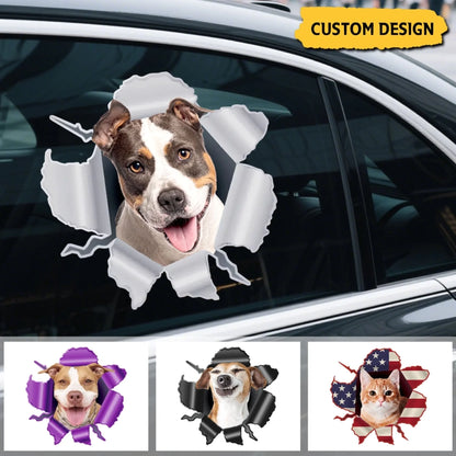 Personalized Peeking Pets Sticker- Gift For Pet Lov (1)