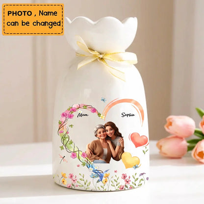 Personalized Photo Flower Vase – Turn Your Photo into a Cartoon & Create a One-of-a-Kind Gift for Mom
