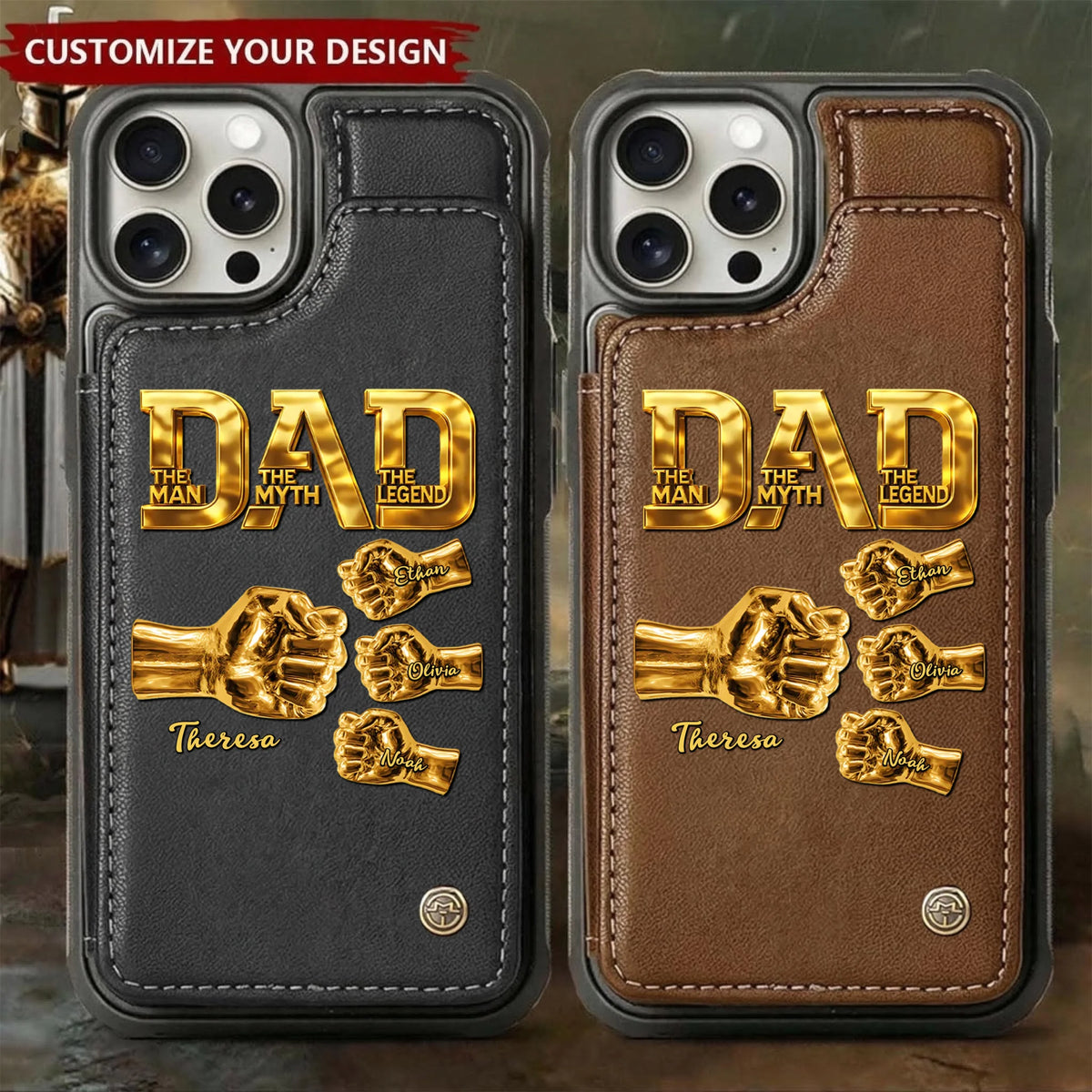 Personalized Dad The Man The Myth The Legend Wallet Phone Case – Best Gift For Him