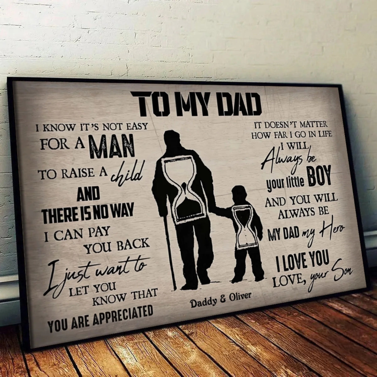 To My Dad From Son - Personalized Poster Can