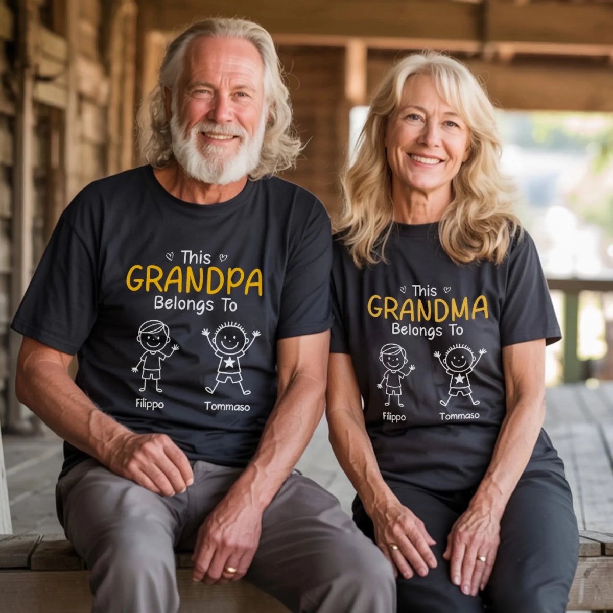 Custom Unisex T-Shirt, Sweatshirt - Personalized This Grandpa Belongs To Grandkids Name Gift For Grandpa Dad - Father's Day Birthday