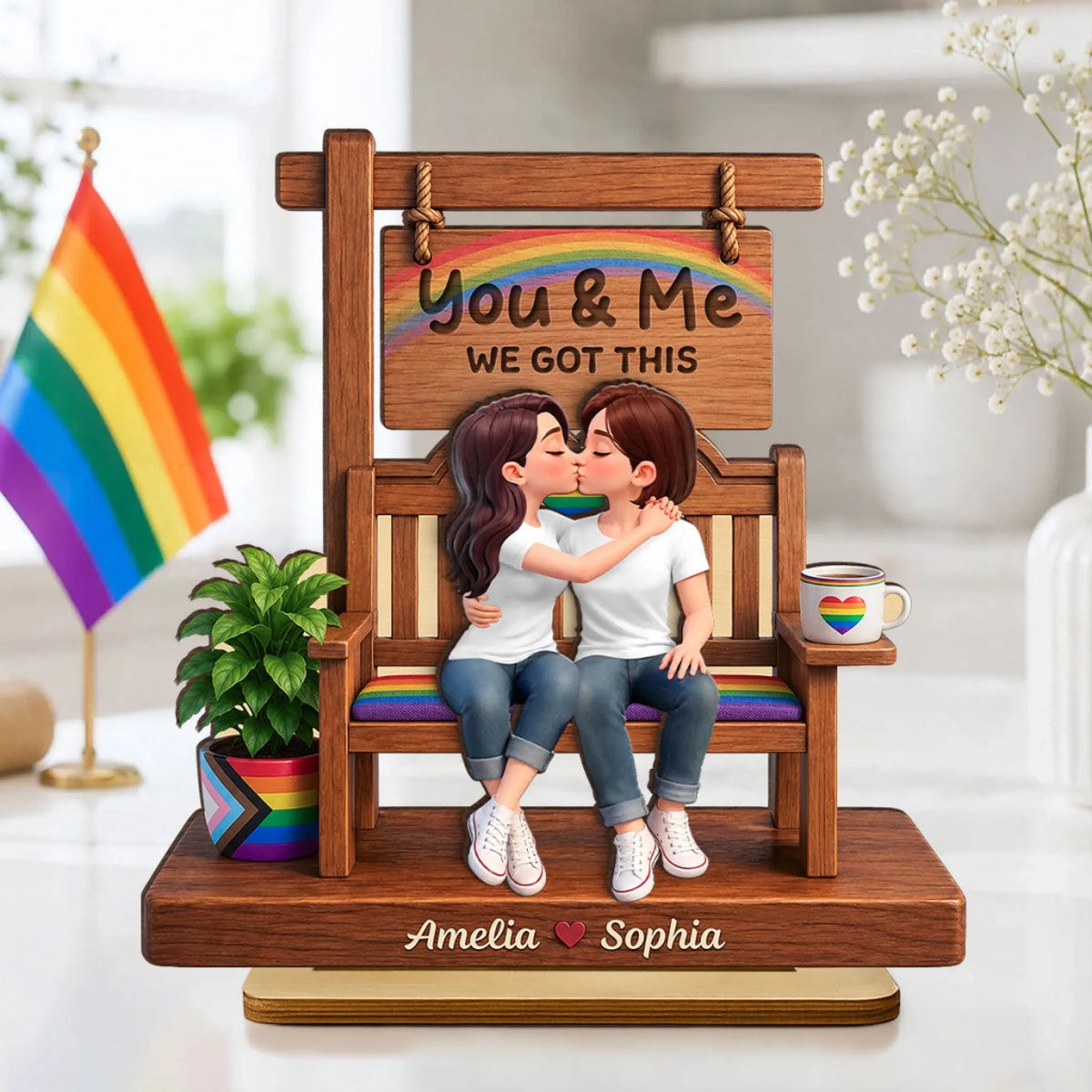 Pride Couple LGBTQ Romantic Love - Personalized 2-L (1)