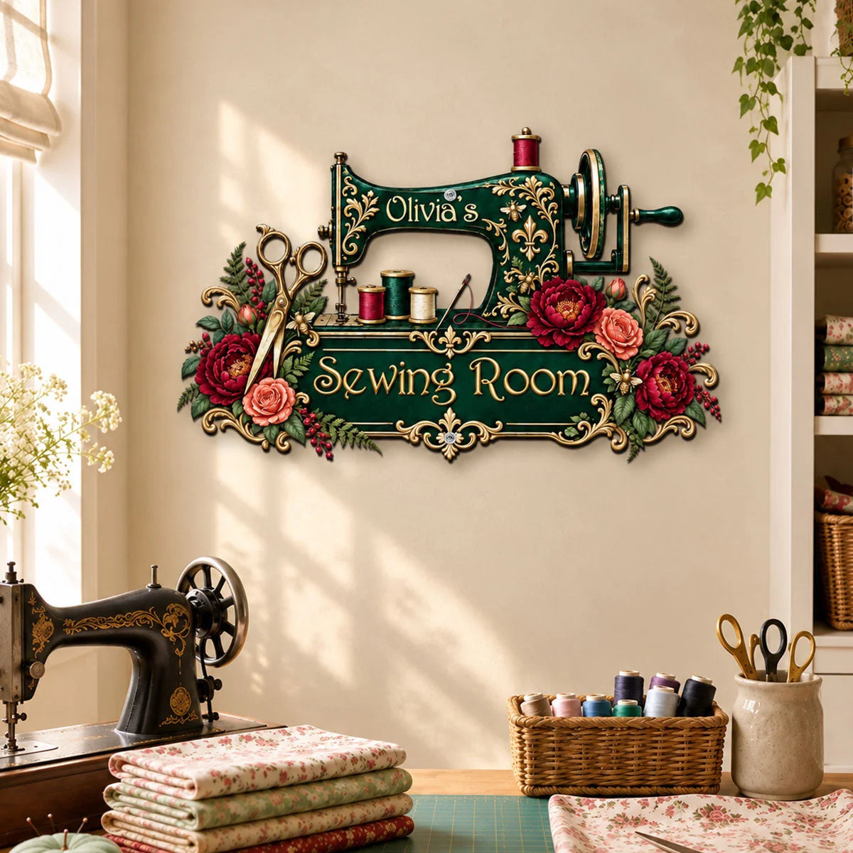 Custom Sewing Room Metal Sign - Personalized Gifts For Sewing Lovers - Where Every Stitch Has A Story