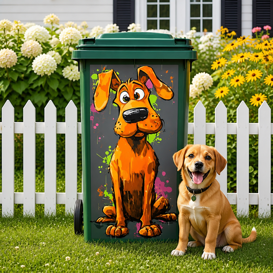 Outdoor Trash Can Sticker - Funny Animal Bin Decal For Yard & Garden Decor