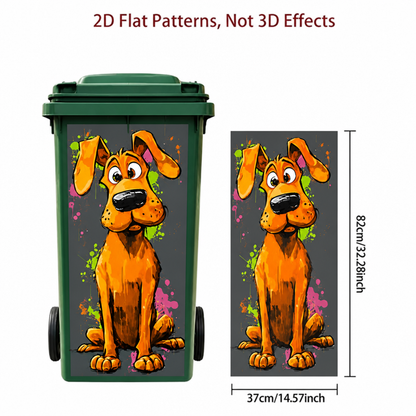 Outdoor Trash Can Sticker - Funny Animal Bin Decal For Yard & Garden Decor