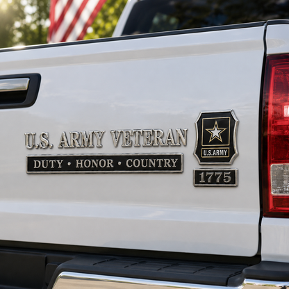 49% OFF🔥 Patriotic Service Car Emblem - 3D Metal Badge Decal For Veterans, First Responders & Retired Heroes