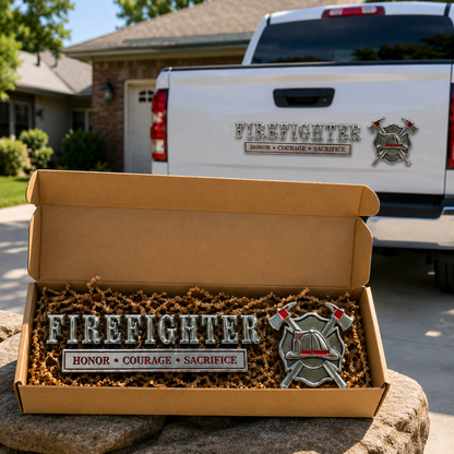 49% OFF🔥 Patriotic Service Car Emblem - 3D Metal Badge Decal For Veterans, First Responders & Retired Heroes