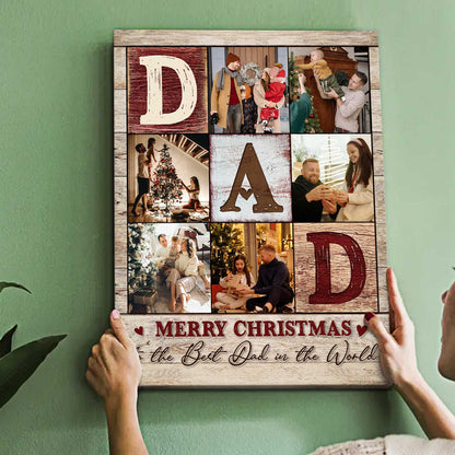 Dad Photo Collage Poster Print, Personalized Gifts For Dad, Best Christmas Gifts