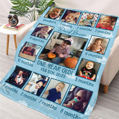 Ein Jahr alte Decke - personalisierte Decke