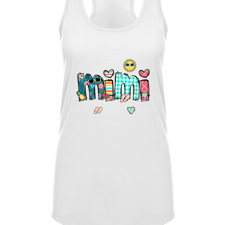 Custom Grandma Summer Holiday Shirt, Nickname And Kids Summer Trend T-Shirt